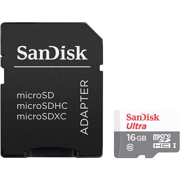 Cartão de Memória Sandisk Ultra UHS-I 16GB Micro SD + Adaptador SD...