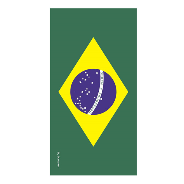 Toalha de Praia Bouton Estampada Bandeira Brasil 0,70cm x 1,50cm 60081