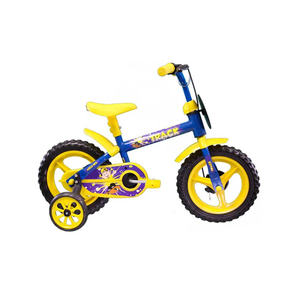 Bicicleta Track & Bikes Arco-Íris Infantil Aro 12 Azul/Amarelo ARCO-ÍRIS/B